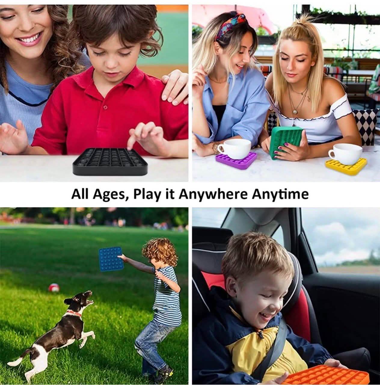 3-Pack: Push Pop Bubble Fidget Toy Toys & Games - DailySale