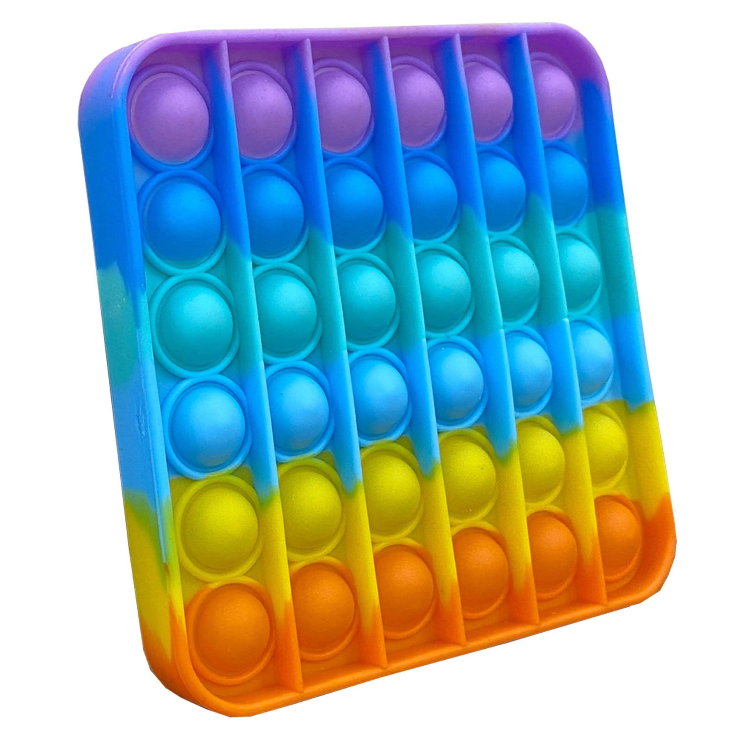 3-Pack: Rainbow Bubble Popper Anti-Stress Fidget Toy Toys & Games - DailySale