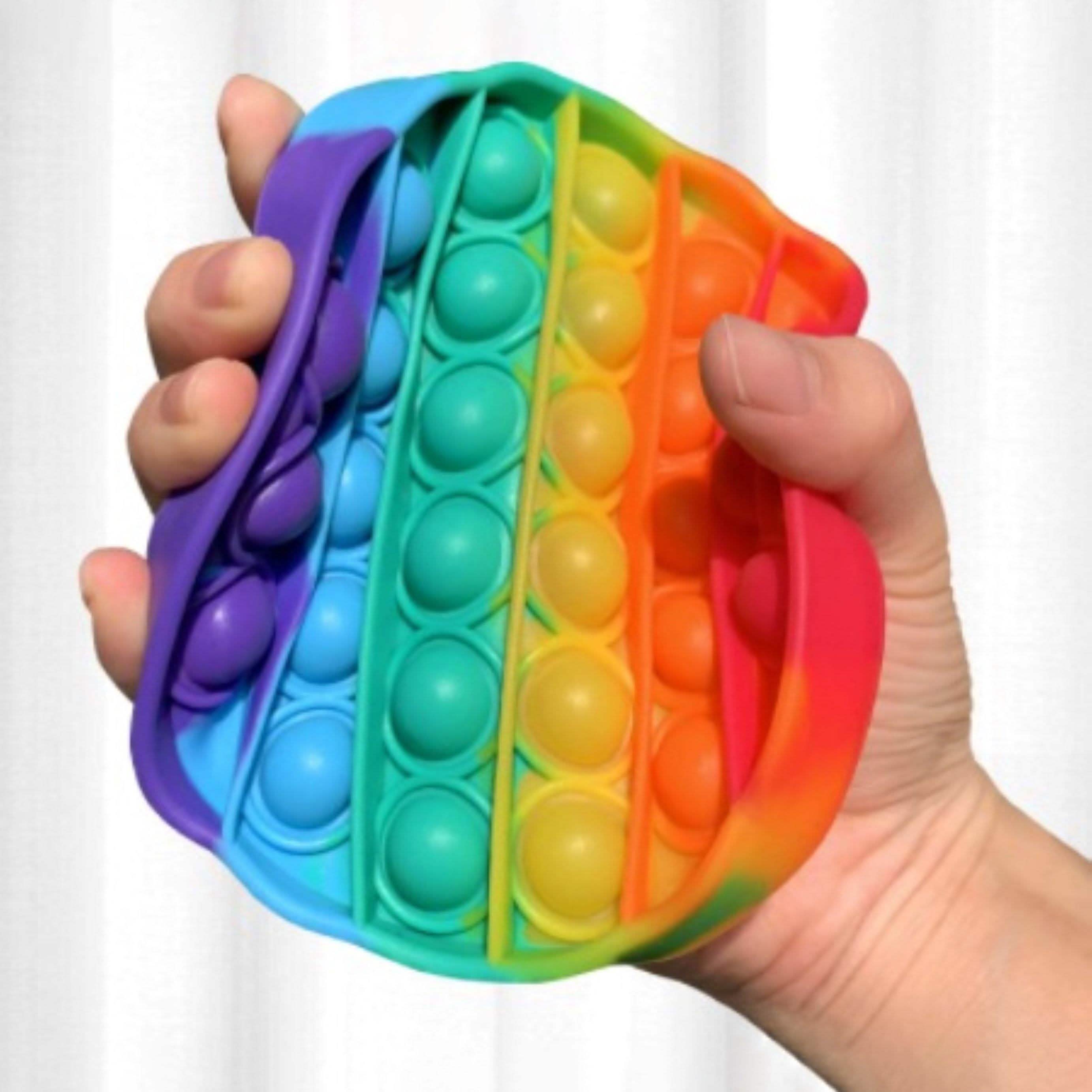 3-Pack: Rainbow Bubble Popper Anti-Stress Fidget Toy Toys & Games - DailySale