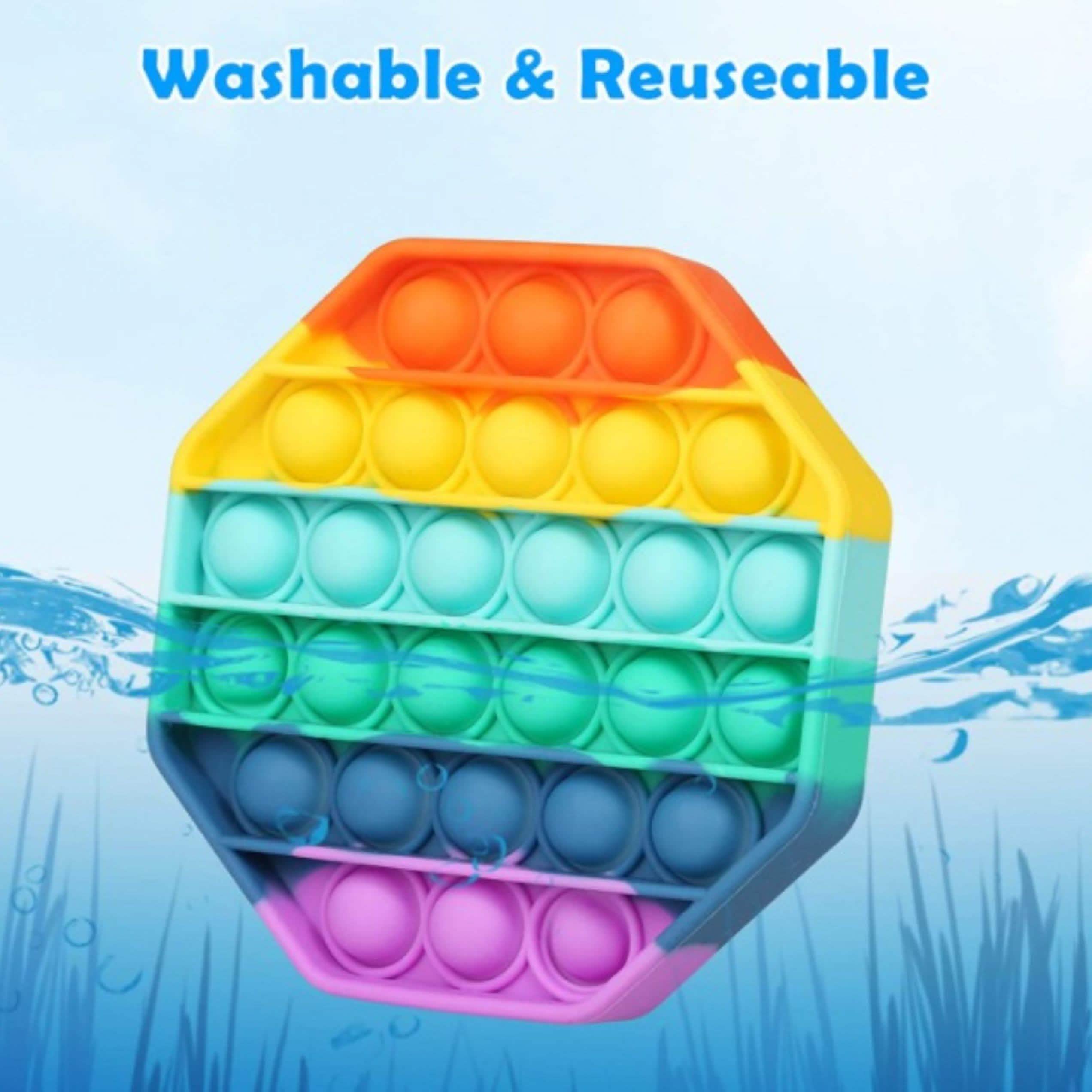 3-Pack: Rainbow Bubble Popper Anti-Stress Fidget Toy Toys & Games - DailySale