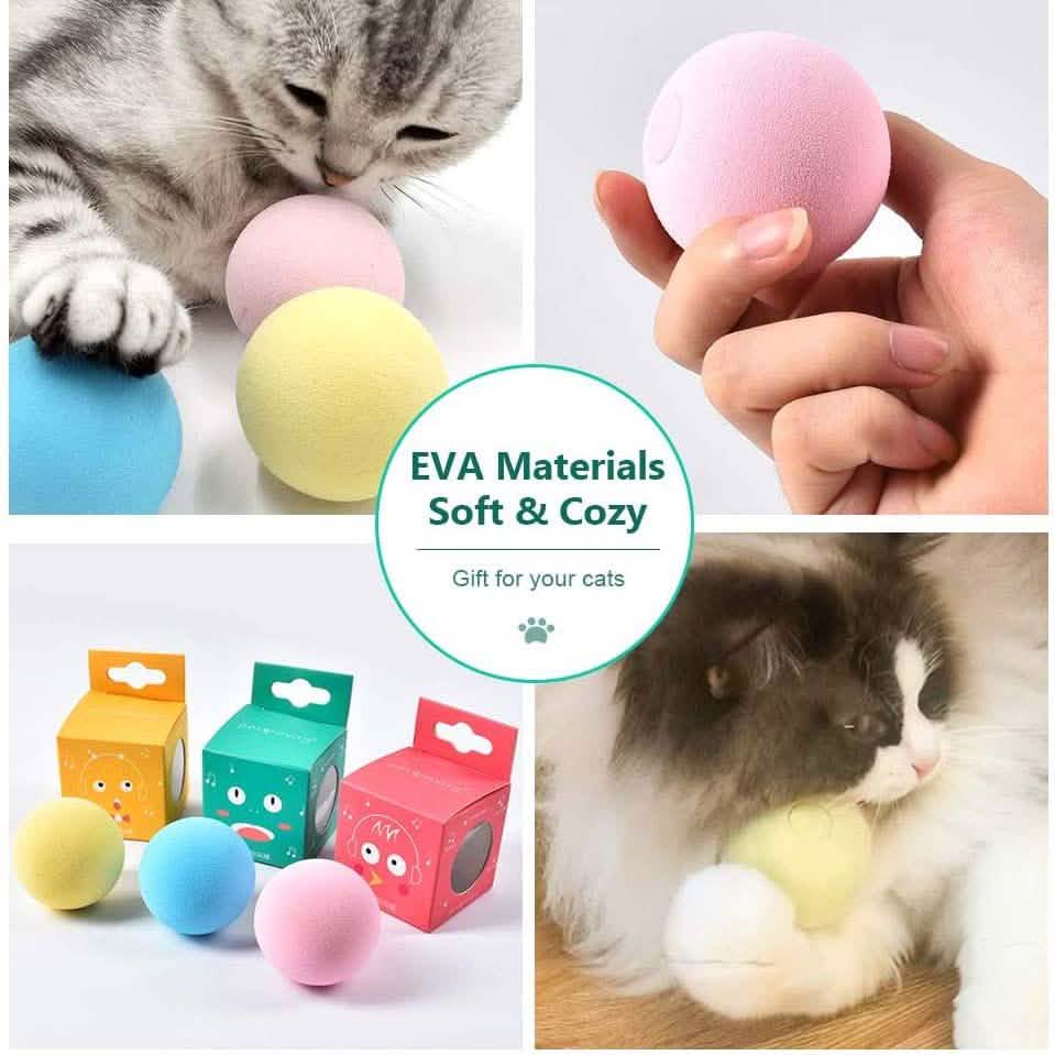 3-Pack: Realistic Chirping Balls Cat Toys Pet Supplies - DailySale