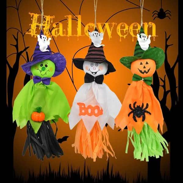 3-Pack: Scarecrow Horror Ghost Pendant Halloween Decor Furniture & Decor - DailySale