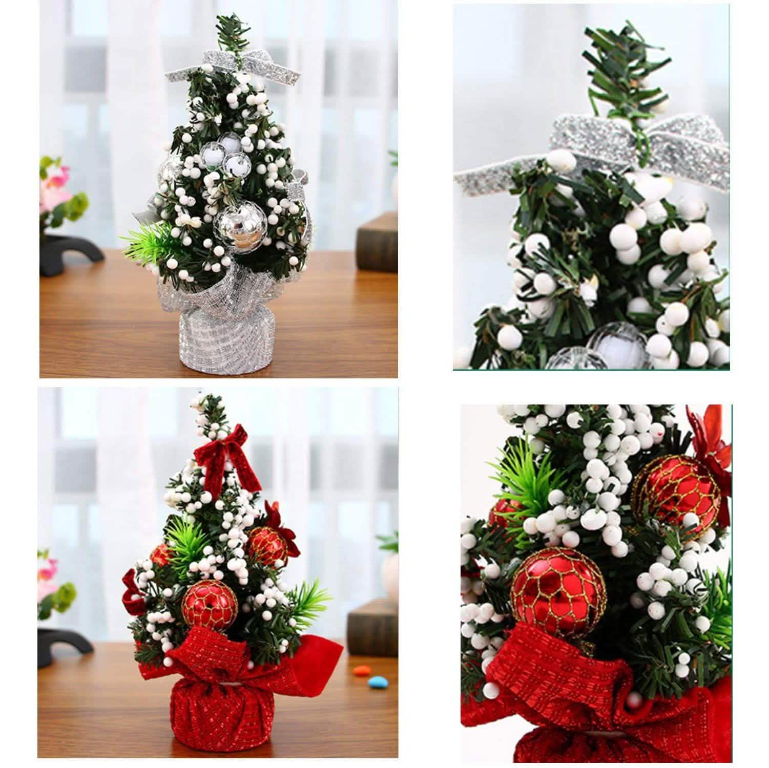 3-Pack: Tabletop Mini Christmas Tree Holiday Decor & Apparel - DailySale