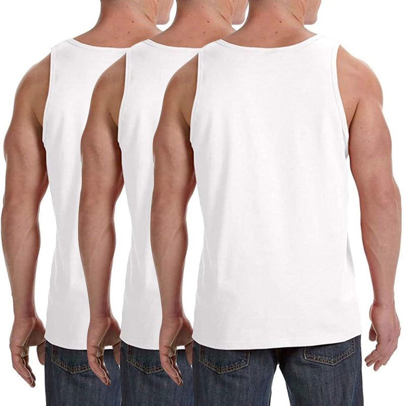 3-Pack: ToBeInStyle Men's Premium Cotton Muscle Tank Tops