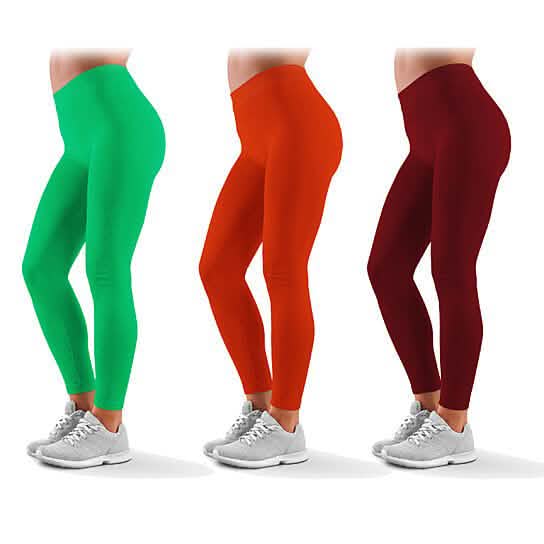 3-Pack: Ultra-Soft High Waisted Capri Leggings Women's Bottoms - DailySale