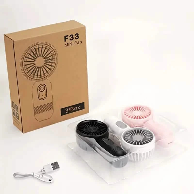 3-Pack: USB Rechargeable Mini Portable Fan with 3 Speeds Sports & Outdoors - DailySale
