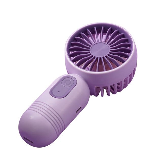 3-Pack: USB Rechargeable Mini Portable Fan with 3 Speeds Sports & Outdoors Purple - DailySale