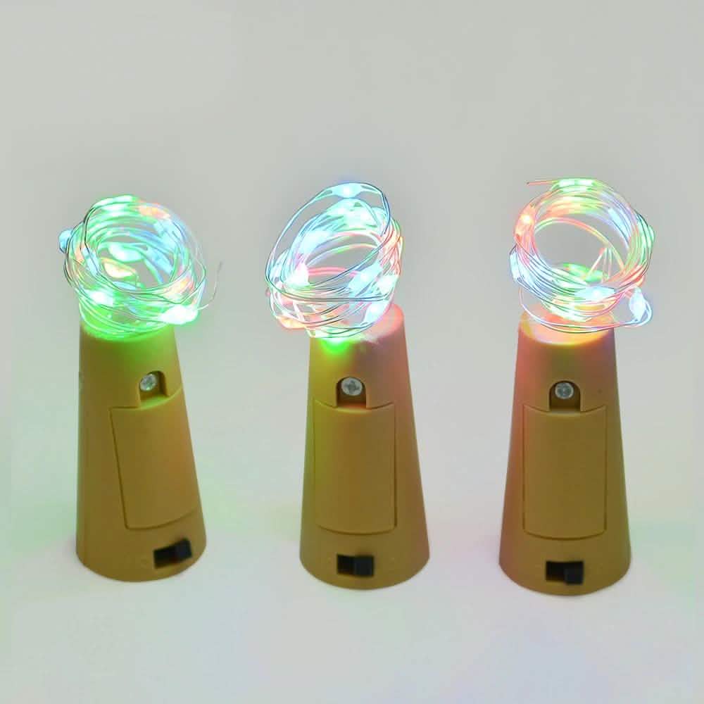 3-Pack: Wine Bottle Cork Copper LED Light Strips Rope Lamp Kit DIY Colorful Lighting & Decor - DailySale