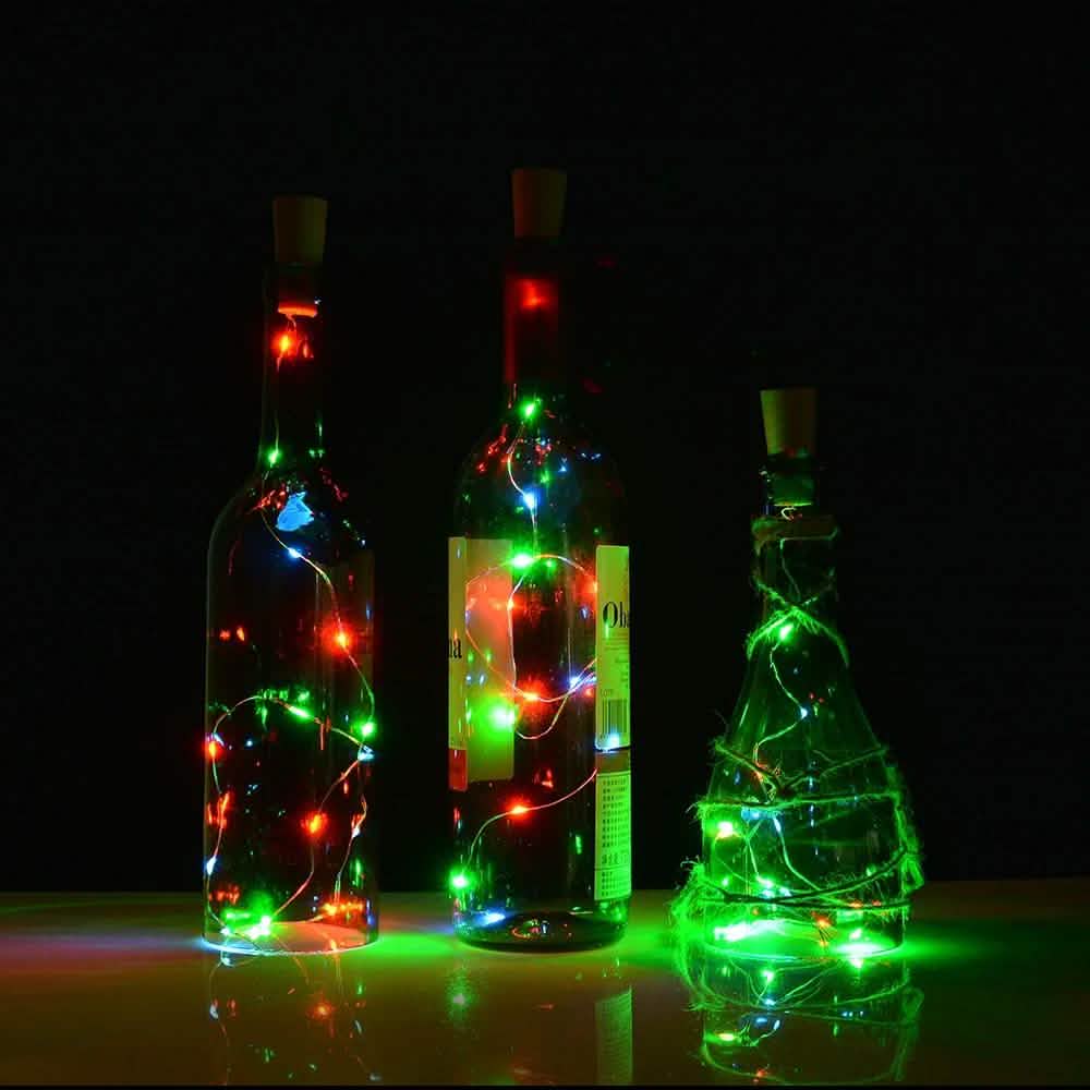 3-Pack: Wine Bottle Cork Copper LED Light Strips Rope Lamp Kit DIY Colorful Lighting & Decor - DailySale