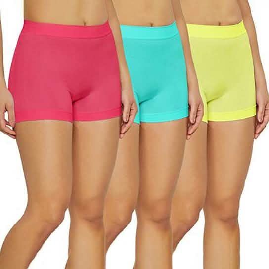 3-Pack: Women's 12" Seamless Leggings Biker Shorts Women's Clothing - DailySale
