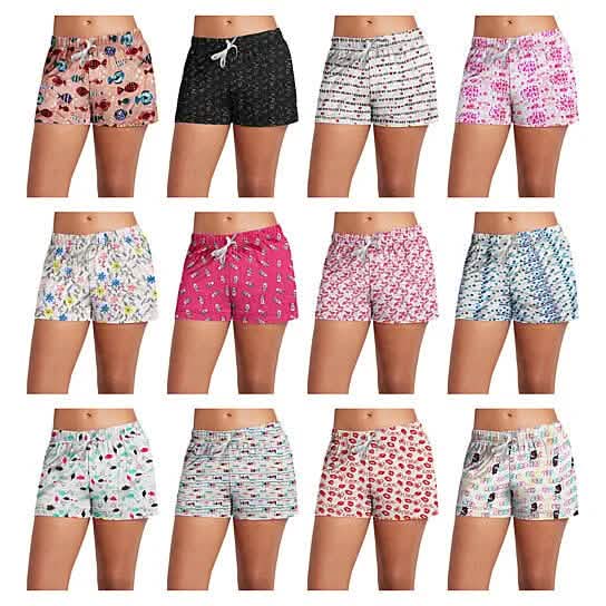 3-Pack: Women's Comfy Lounge Bottom Pajama Shorts with Drawstring Women's Loungewear - DailySale