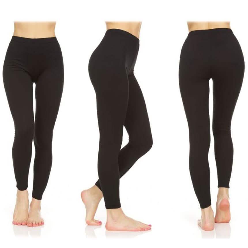 3-Pack: Women's Everyday Super Soft Slimming Brush Leggings Women's Apparel S/M - DailySale