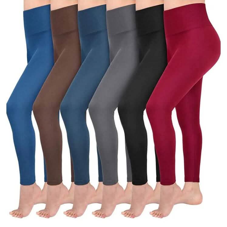 3-Pack: Women’s Fleece Lined Leggings High Waist Soft Stretchy Warm Leggings Women's Bottoms - DailySale