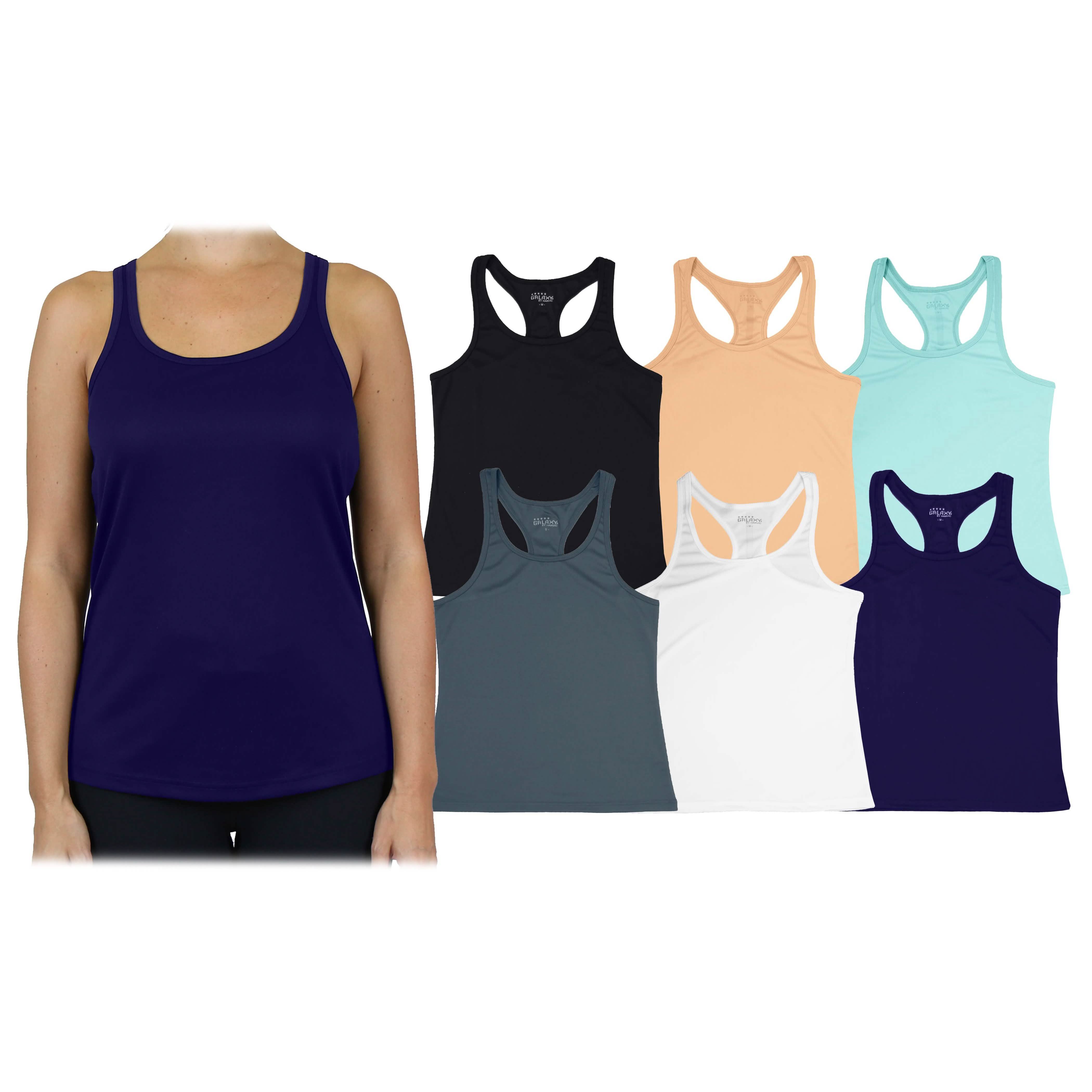 3-Pack: Women's Moisture Wicking Racerback Tank Women's Clothing - DailySale