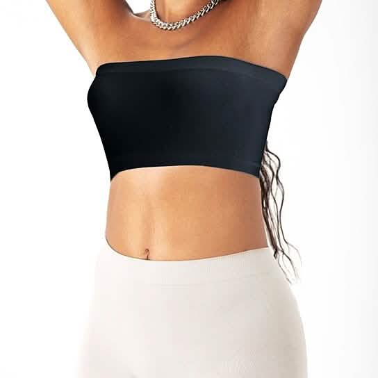 3-Pack: Women's Seamless Strapless Bandeau Crop Tube Top Bra Bralettes Women's Swimwear & Lingerie - DailySale