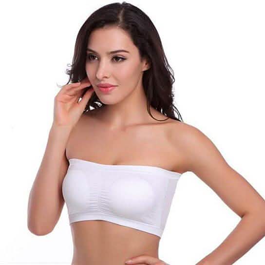 3-Pack: Women's Seamless Strapless Bandeau Crop Tube Top Bra Padded Bralettes Women's Clothing - DailySale