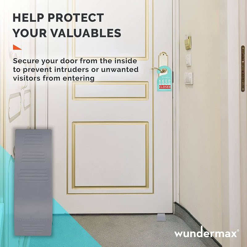3-Pack: Wundermax Rubber Security Door Stoppers Everything Else - DailySale