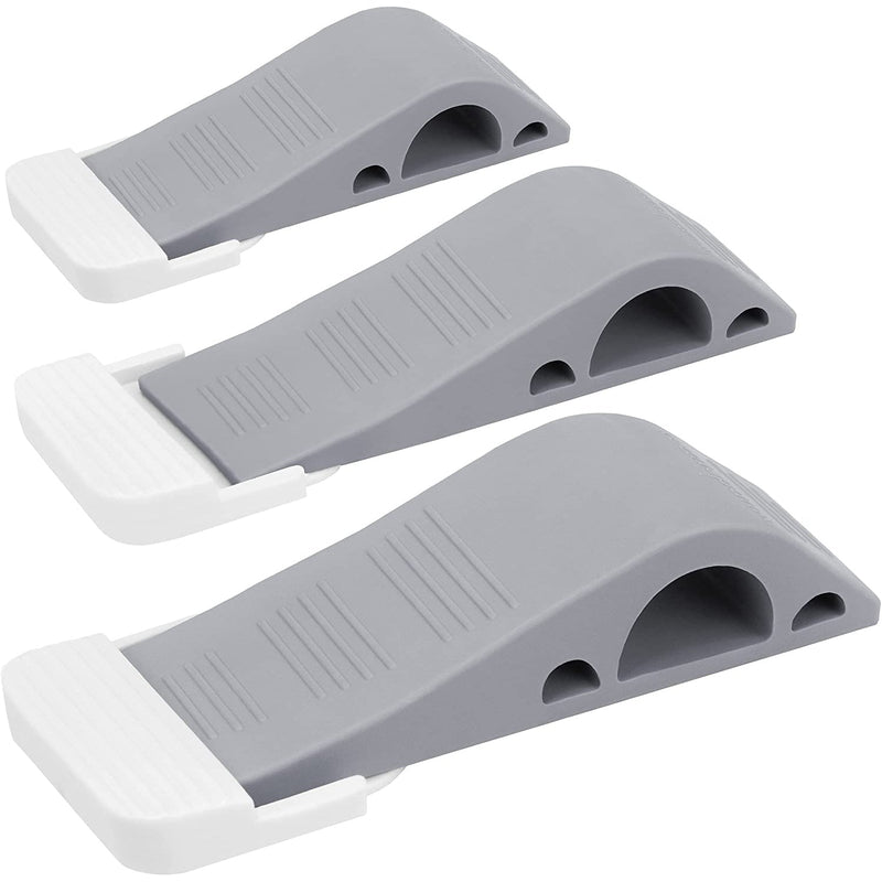 3-Pack: Wundermax Rubber Security Door Stoppers Everything Else Gray - DailySale