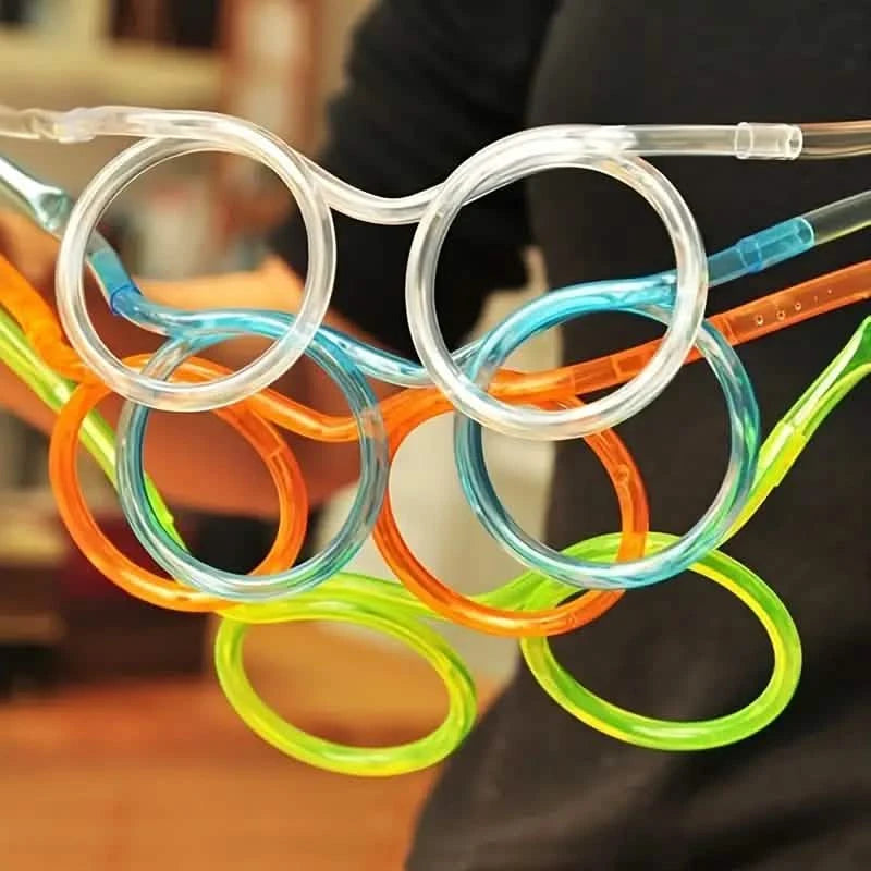 3-Pack:Creative Fun Glasses Straw Crazy Funny Art Straw Holiday Decor & Apparel - DailySale
