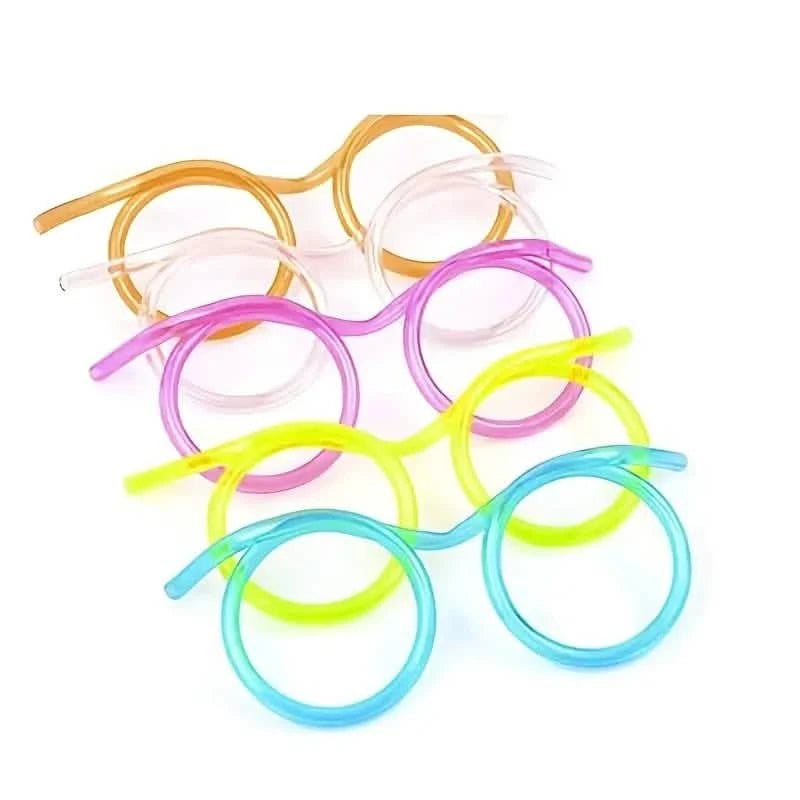 3-Pack:Creative Fun Glasses Straw Crazy Funny Art Straw Holiday Decor & Apparel - DailySale