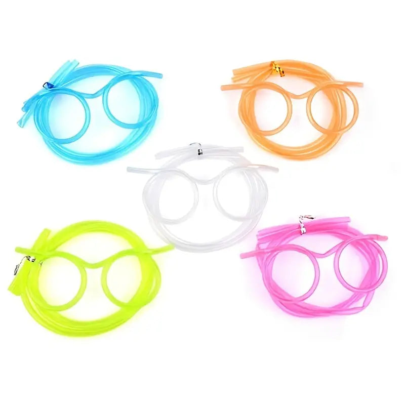 3-Pack:Creative Fun Glasses Straw Crazy Funny Art Straw Holiday Decor & Apparel - DailySale