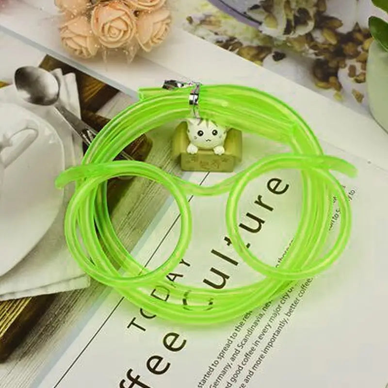 3-Pack:Creative Fun Glasses Straw Crazy Funny Art Straw Holiday Decor & Apparel Green - DailySale