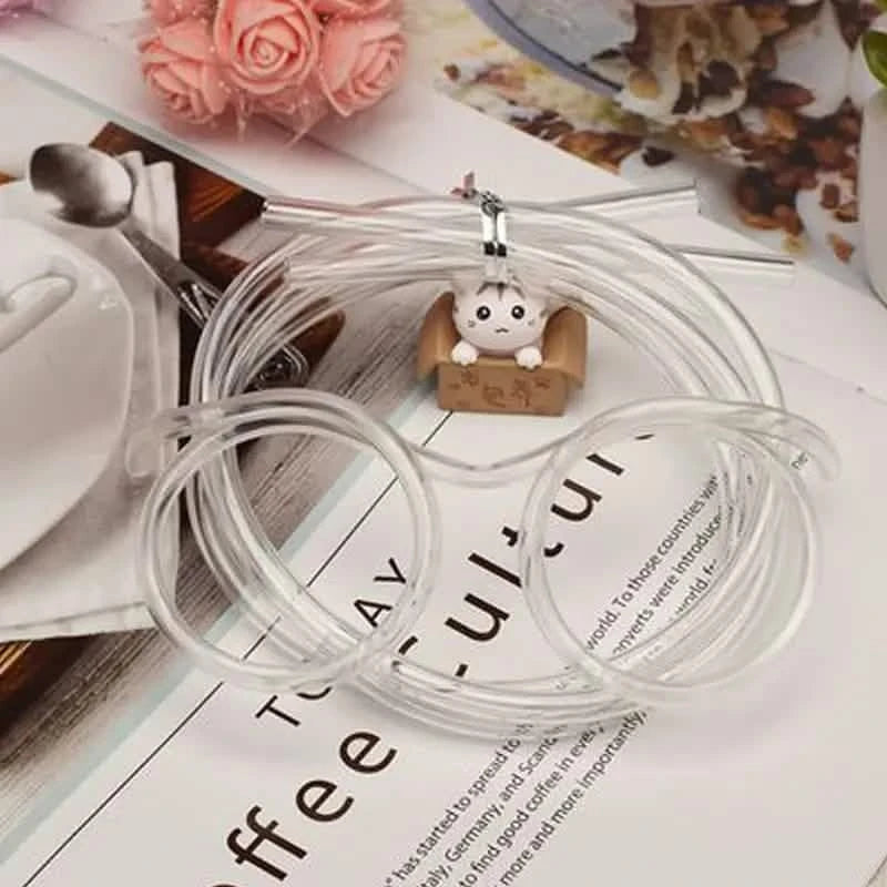 3-Pack:Creative Fun Glasses Straw Crazy Funny Art Straw Holiday Decor & Apparel Transparent - DailySale