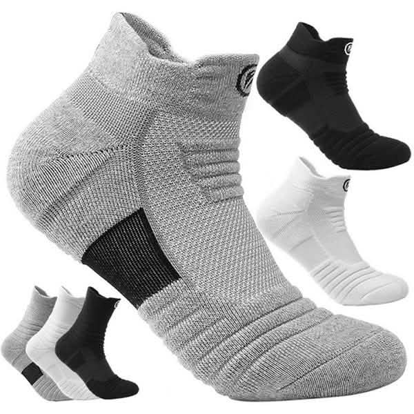 3-Pair: Men's Thick Towel Bottom Breathable Sweat-absorbent Outdoor Sports Running Socks Elite Basketball Sports Socks Women's Shoes & Accessories - DailySale