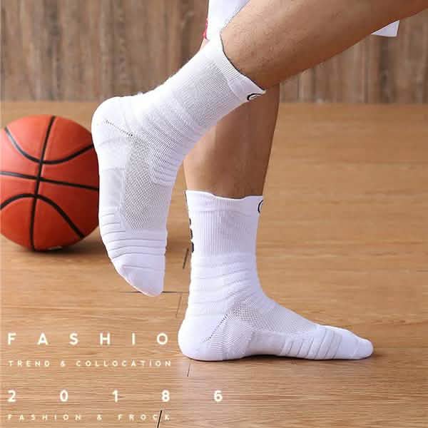 3-Pair: Men's Thick Towel Bottom Breathable Sweat-absorbent Outdoor Sports Running Socks Elite Basketball Sports Socks Women's Shoes & Accessories - DailySale