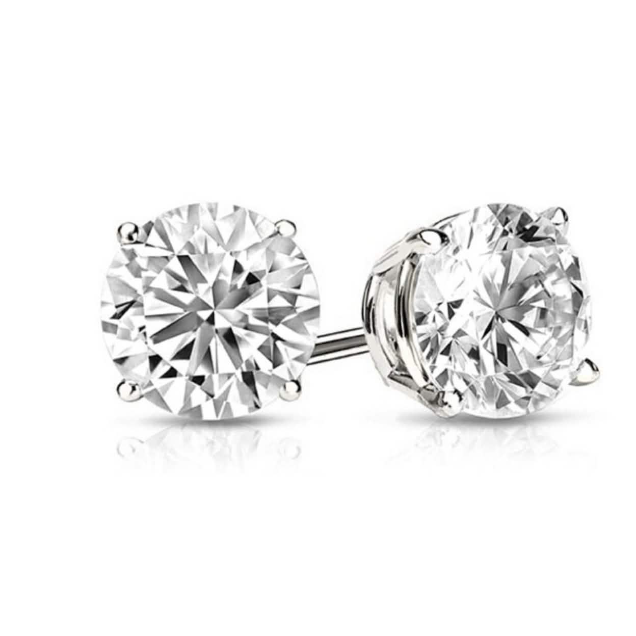 3-Pair Set: Sterling Silver Swarovski Elements Crystal Studs Earrings - DailySale