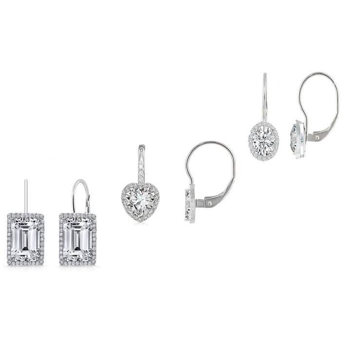 3-Pair Set: Women's Leverback Earrings Earrings Silver - DailySale