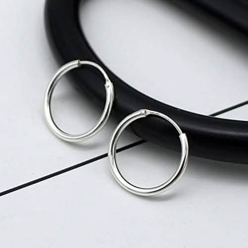 3-Pairs: Sterling Silver Small Hoop Earrings Set Earrings - DailySale
