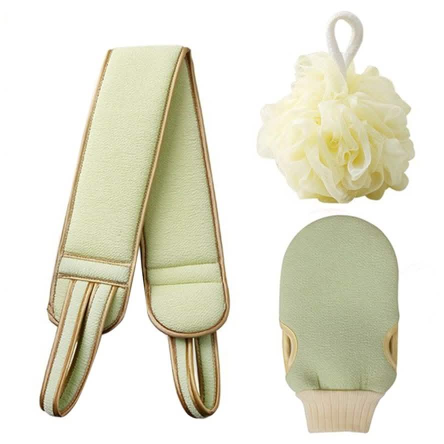 3-Piece: Exfoliating Bath Set Bath Green - DailySale