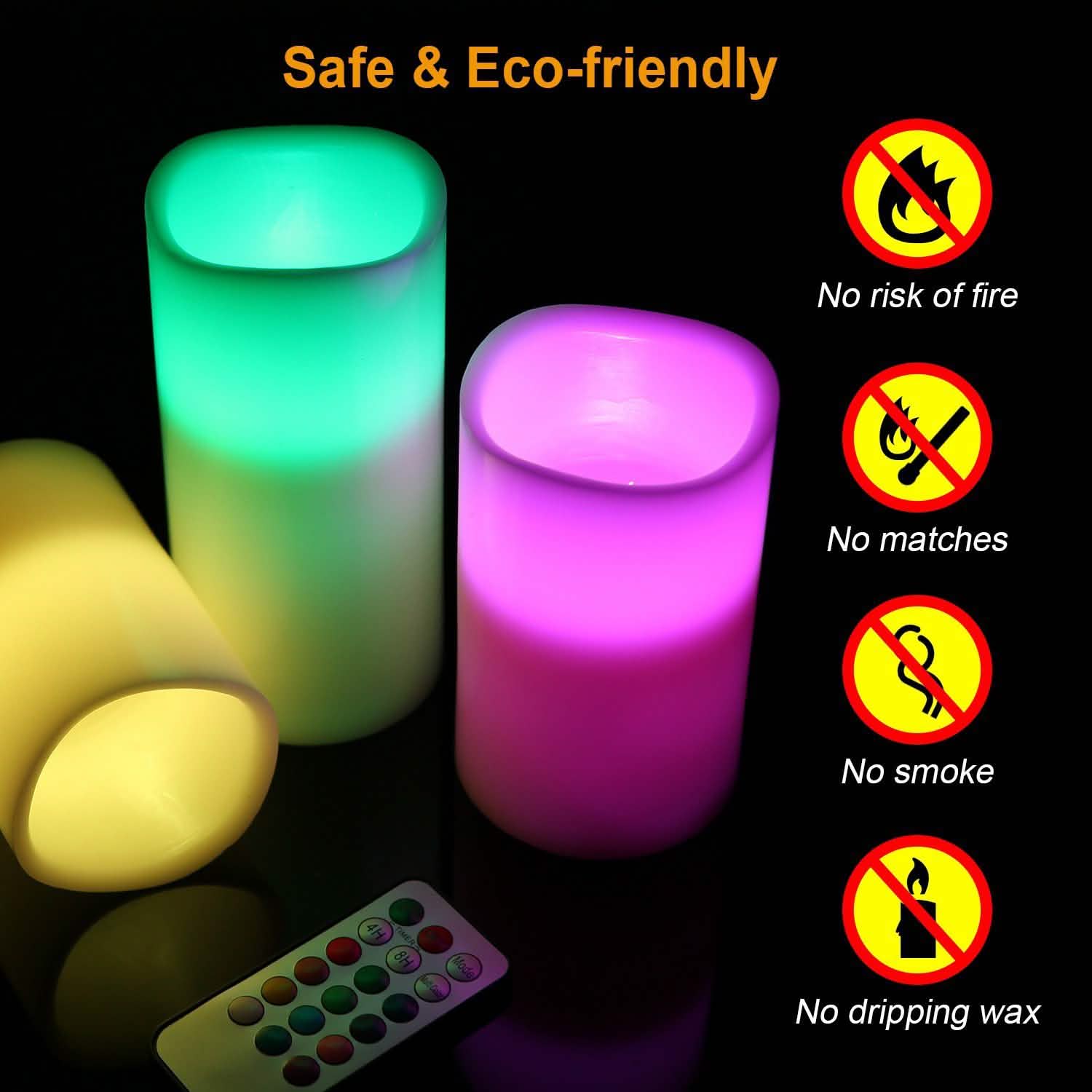 3-Piece: Flameless Votive Candles Lighting & Decor - DailySale