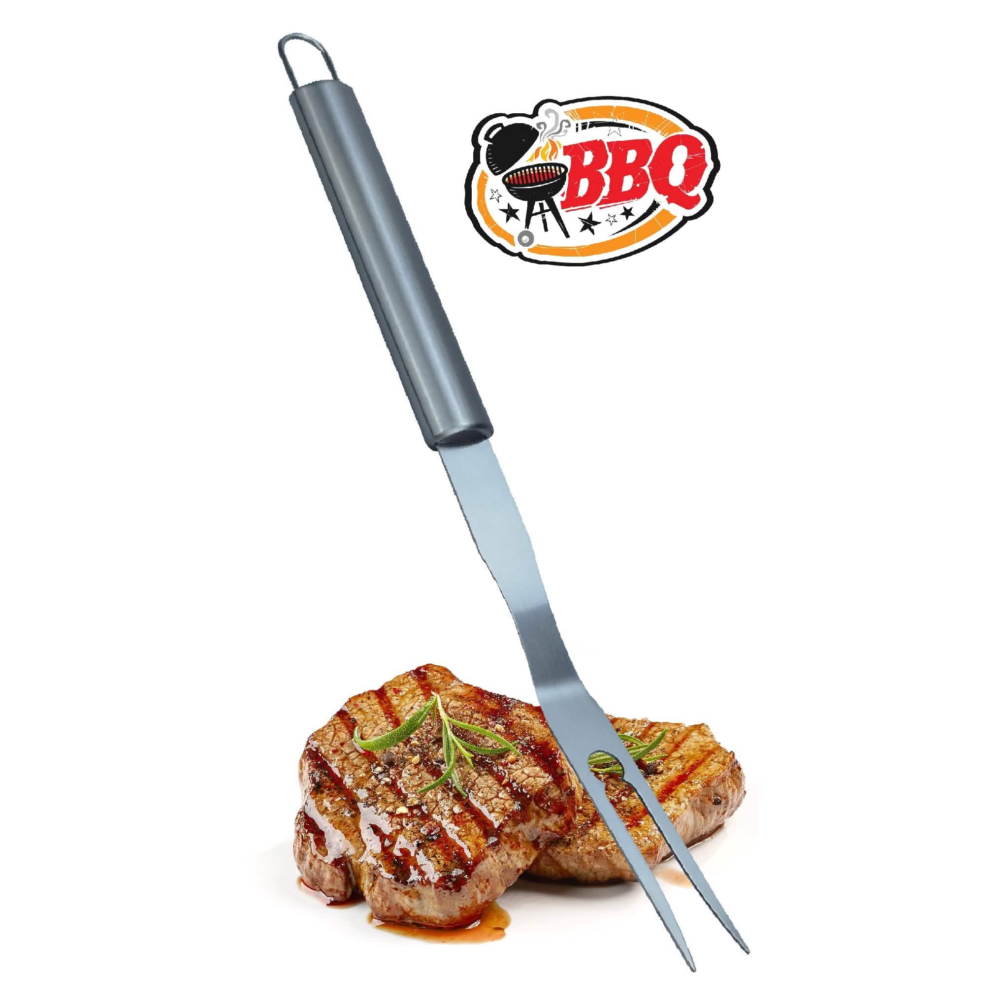 3-Piece: Heavy-Duty BBQ Grilling Stainless Steel Spatula Fork and Tongs Kitchen Tools & Gadgets - DailySale