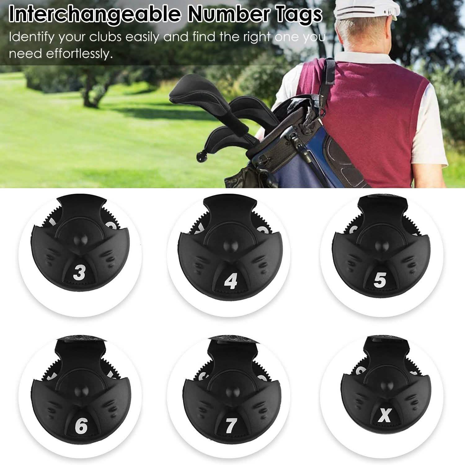 3-Piece: Long Neck Mesh Golf Club Head Cover Sports & Outdoors - DailySale