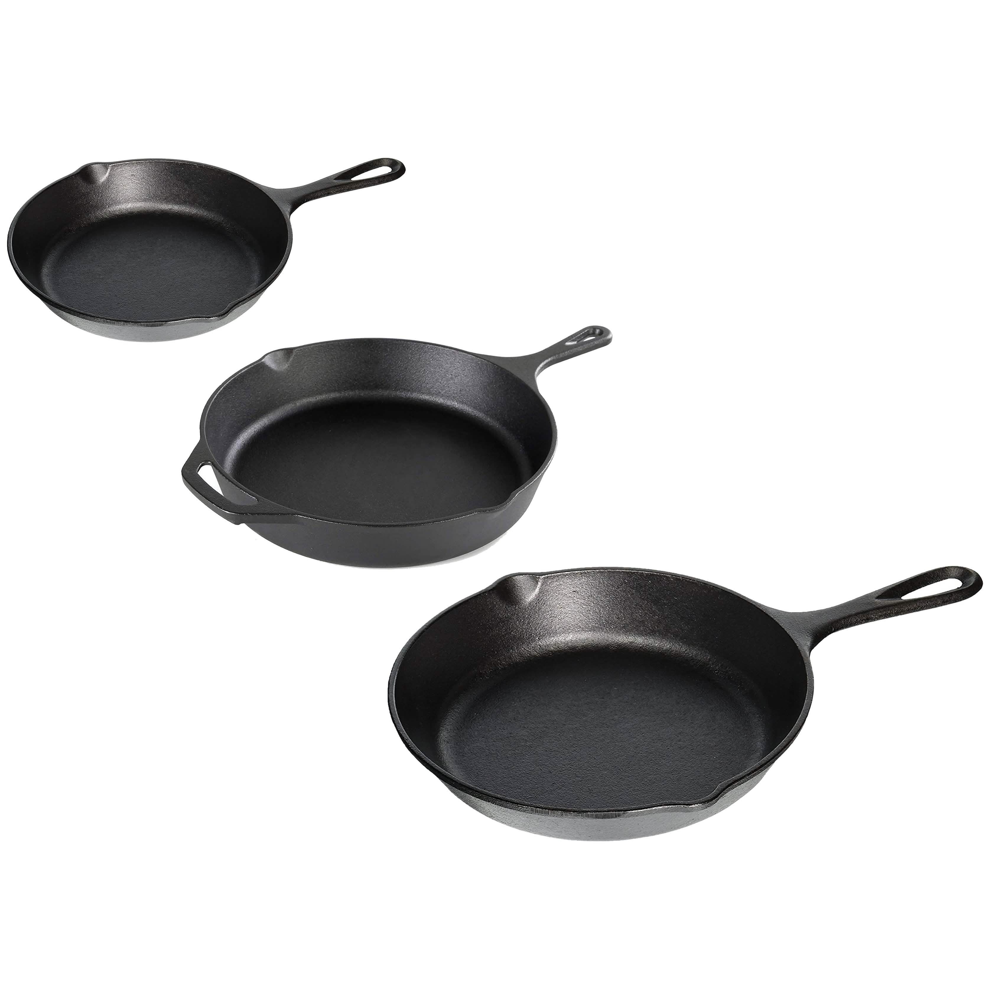 3-Piece: Pre-Seasoned Cast Iron Skillet Set Kitchen & Dining - DailySale
