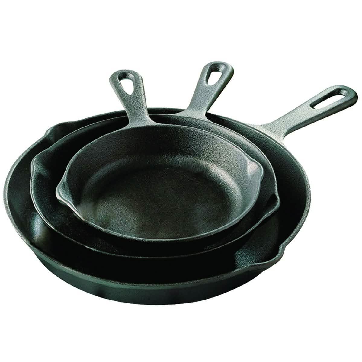 3-Piece: Pre-Seasoned Cast Iron Skillet Set Kitchen & Dining - DailySale