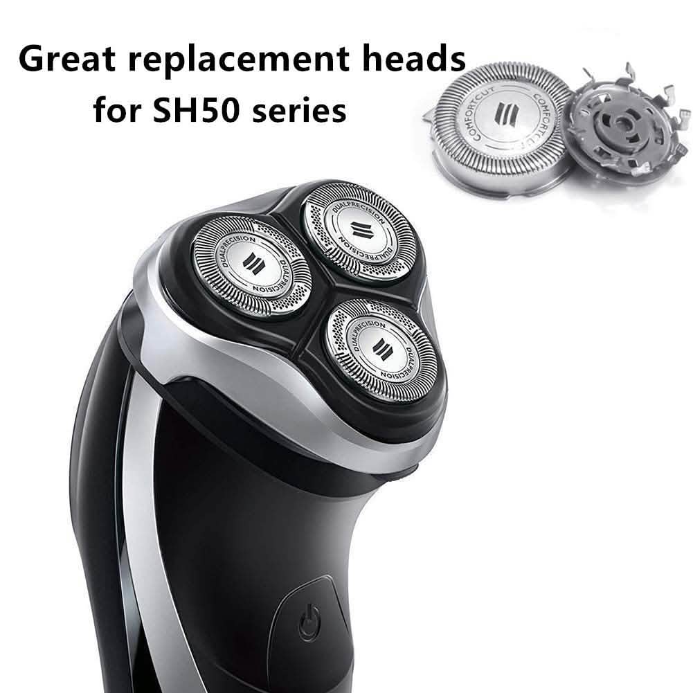 3-Piece: Replacement Shaver Heads for Norelco Philips SH50 Men's Grooming - DailySale