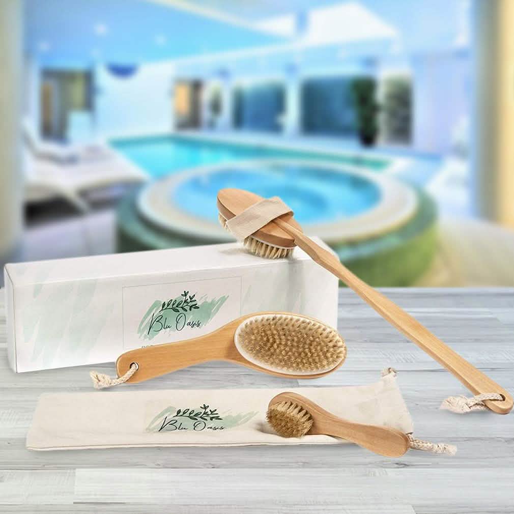 3-Piece Set: Blu Oasis Premium Dry Brushes with Travel Bag Beauty & Personal Care - DailySale