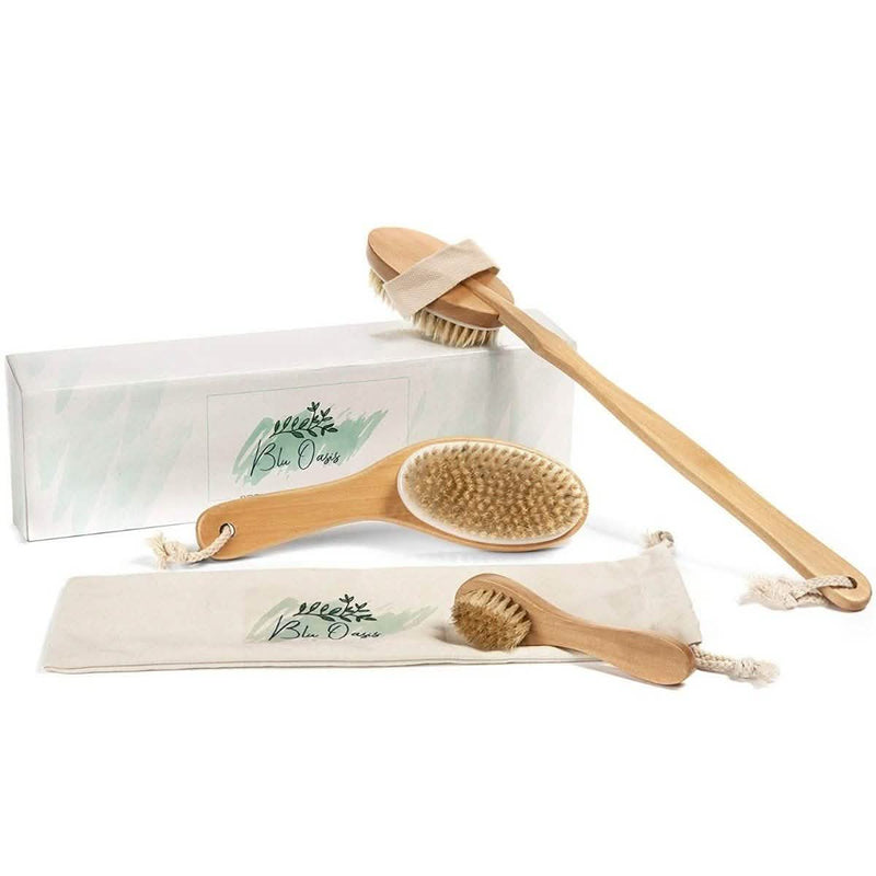 3-Piece Set: Blu Oasis Premium Dry Brushes with Travel Bag Beauty & Personal Care - DailySale