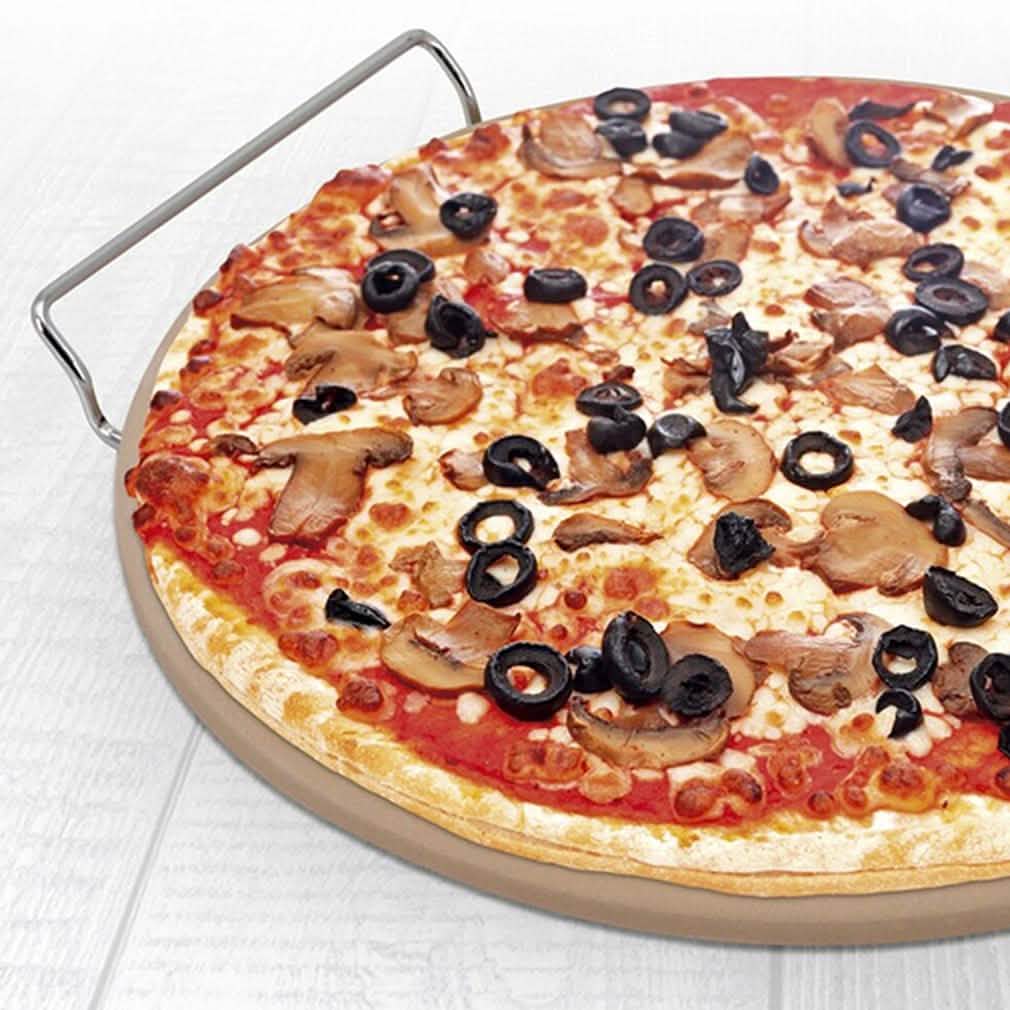 3-Piece Set: Deluxe Pizza Stone and Cutter Set Kitchen Essentials - DailySale