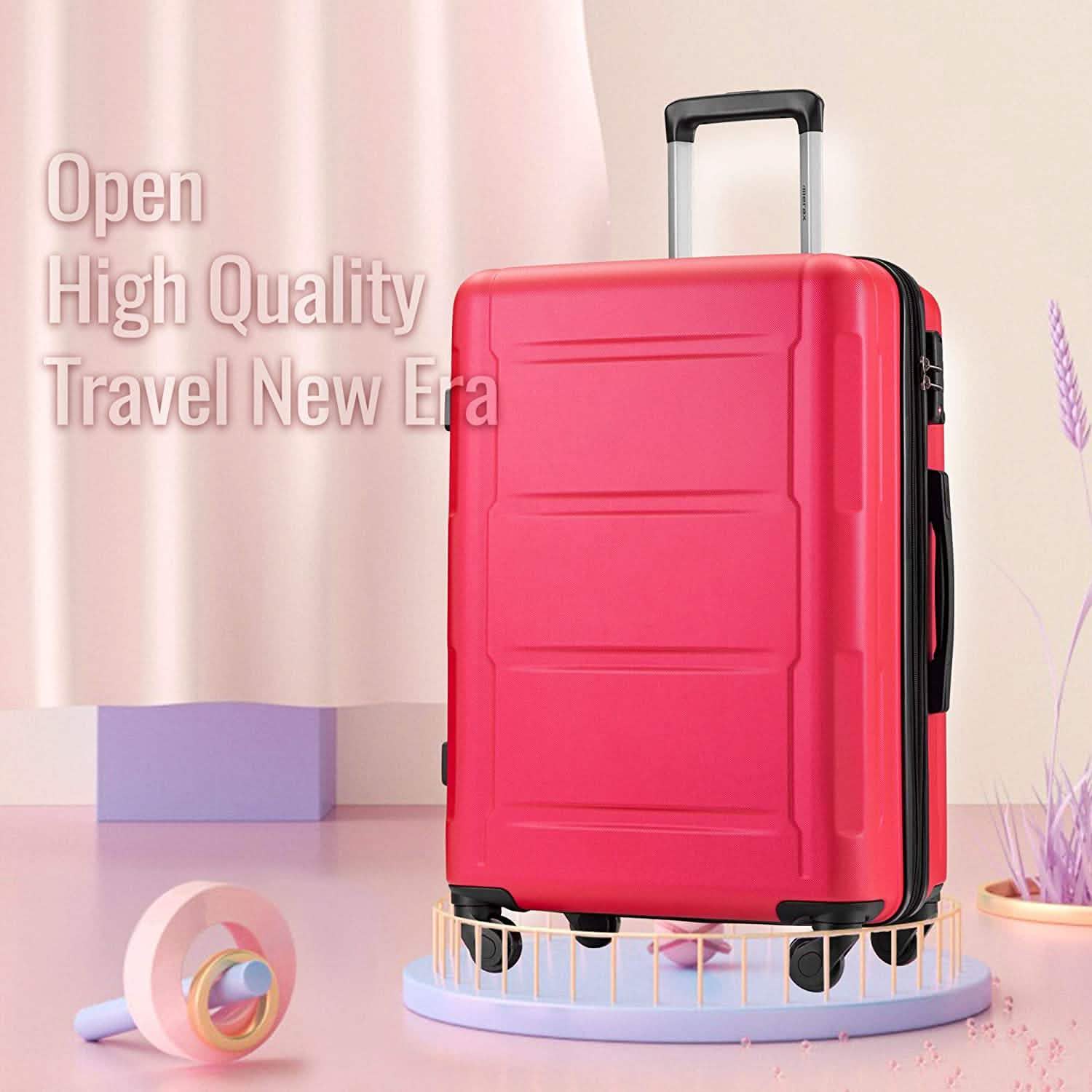 3-Piece Set: Lightweight Hard Luggage with Swivel Wheels and TSA Lock Bags & Travel - DailySale