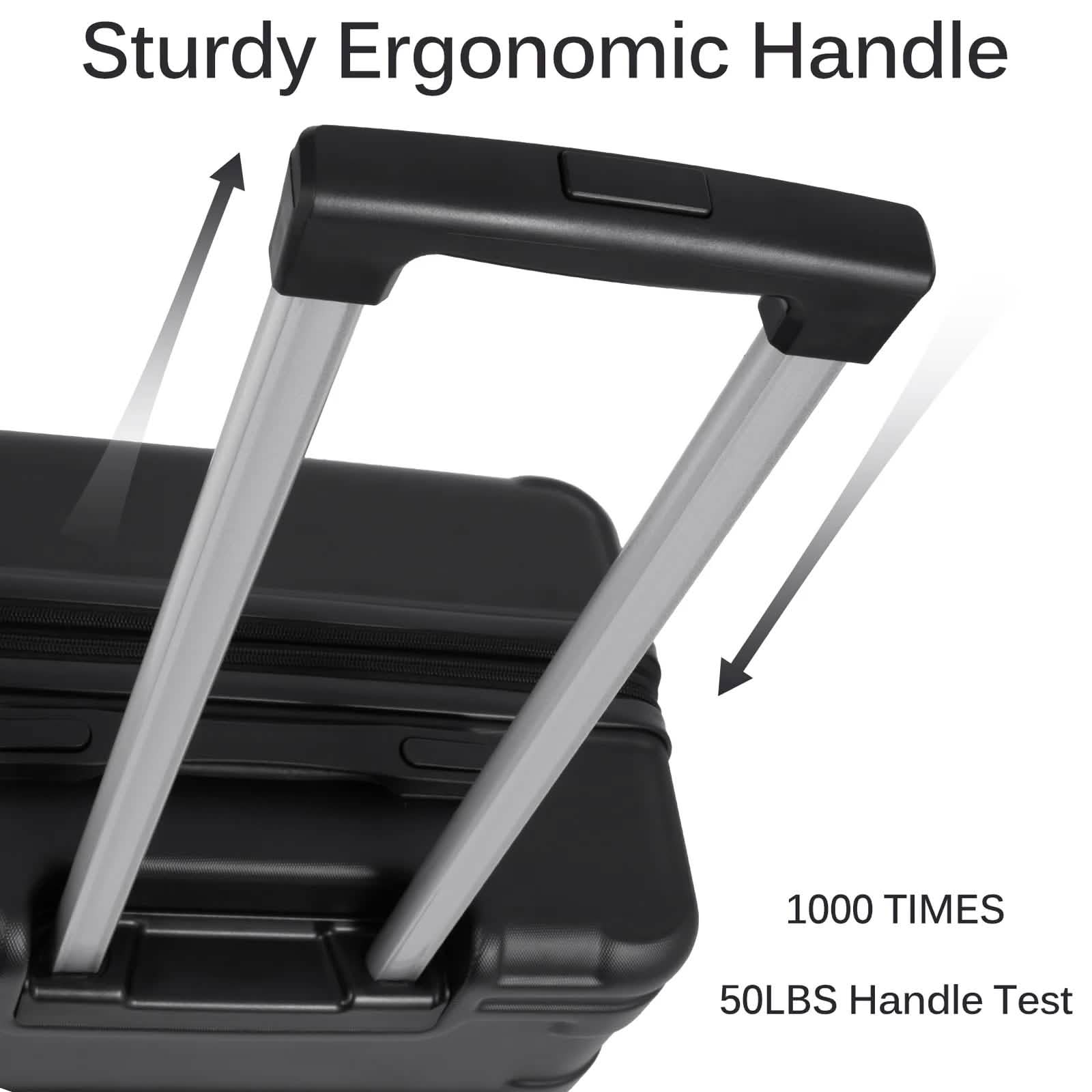 3-Piece Set: Luggage Set Hardside Spinner Suitcase With TSA Lock Bags & Travel - DailySale