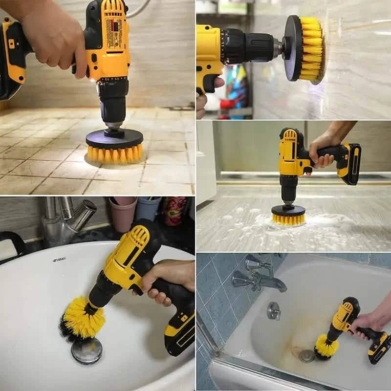 3-Piece Set: Power Scrubber Wash Cleaning Brushes Tool Kit Home Improvement - DailySale
