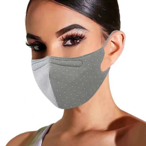 3-Piece: Solid Color Polka Dot Print Adjustable Face Mask Face Masks & PPE - DailySale