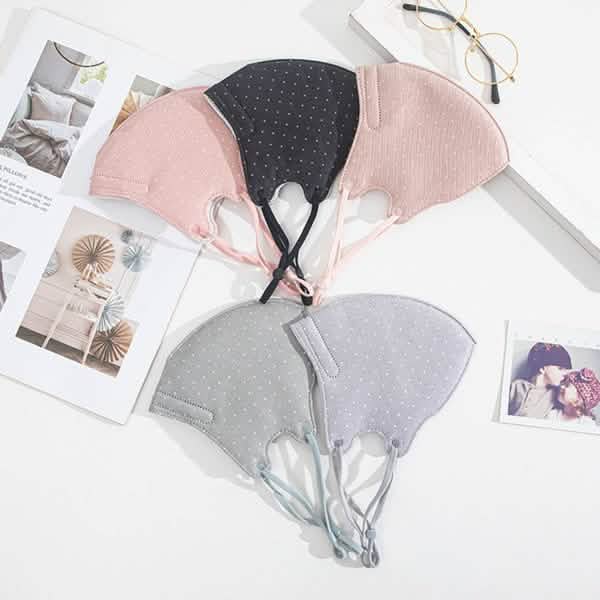 3-Piece: Solid Color Polka Dot Print Adjustable Face Mask Face Masks & PPE - DailySale