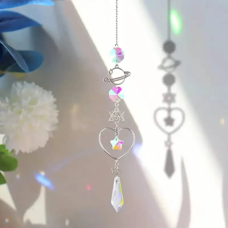 3-Pieces: Crystal Wind Chime Pendant Catcher Diamond Prisms Furniture & Decor - DailySale