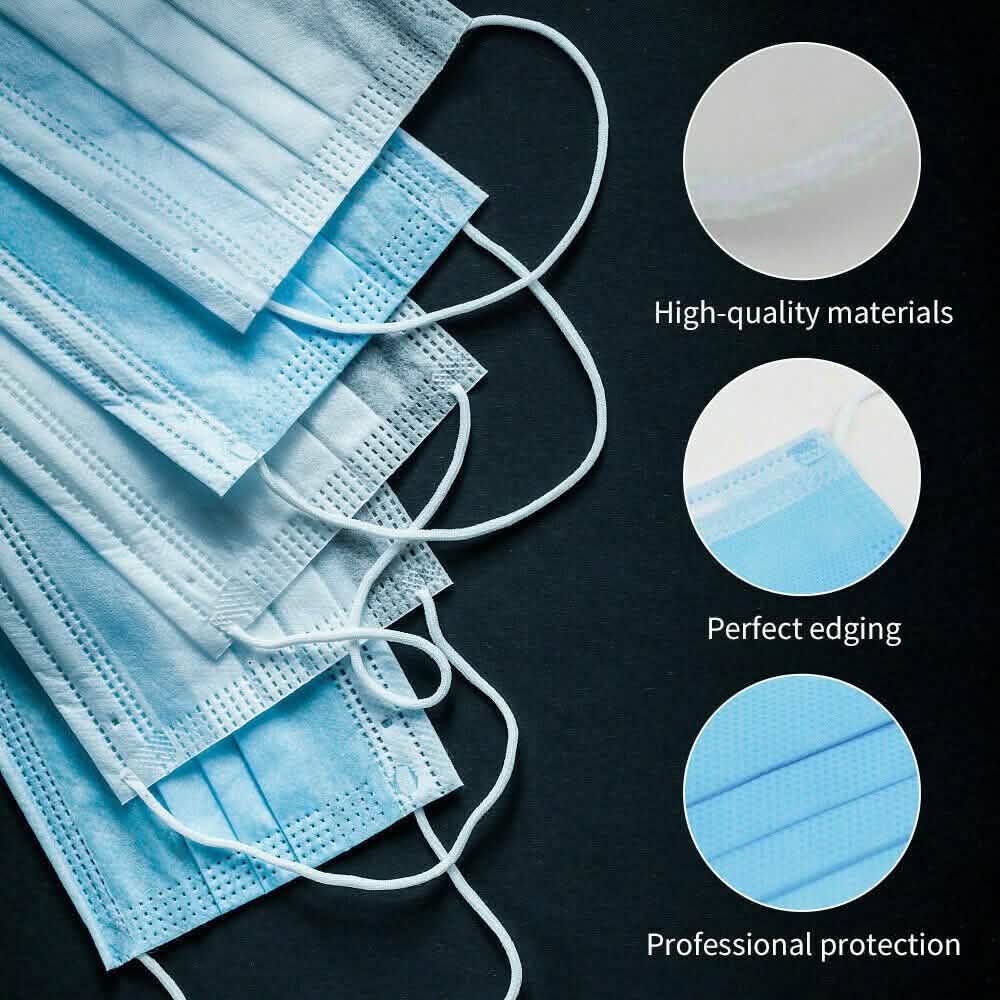 3-Ply Disposable Masks Medical Sanitary Surgical Earloop Face Mask Lot Wellness & Fitness - DailySale