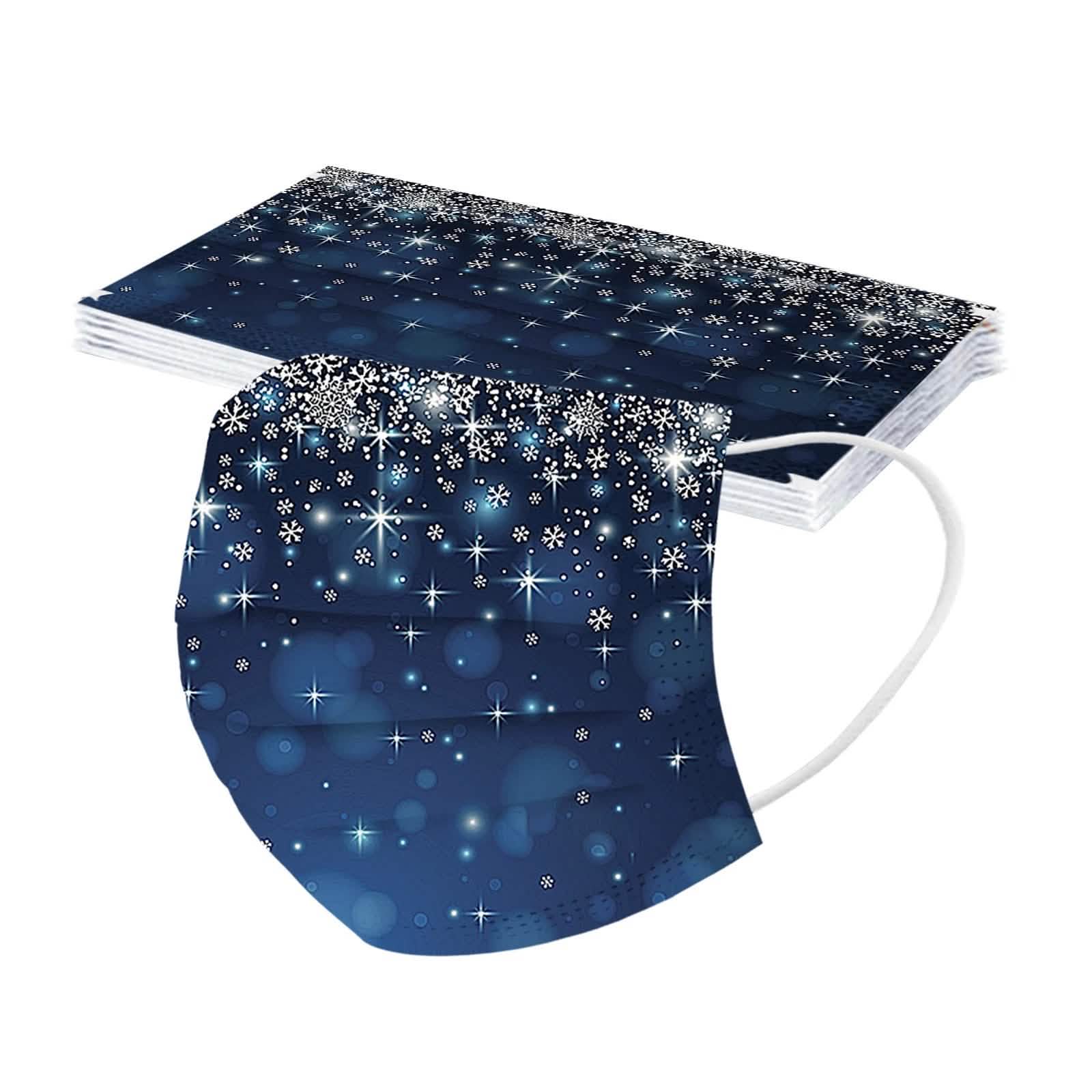 3-Ply Disposable Protective Mask Face Masks & PPE Navy Blue 50-Piece - DailySale